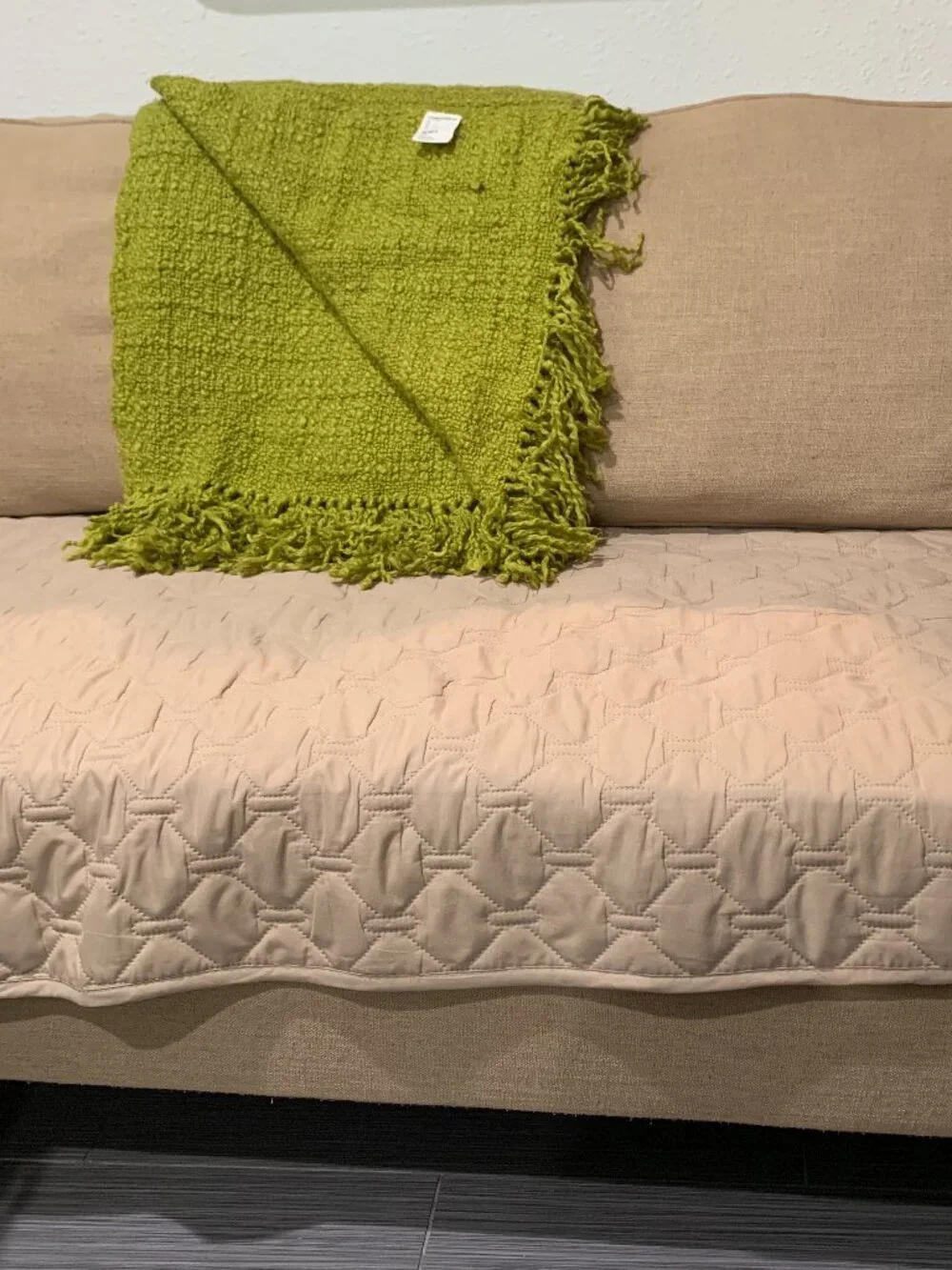 Crate & Barrel Cambria throw green 40x70 Inch #440-035 New